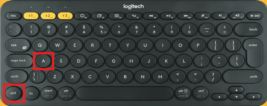 Keyboard Shortcut Ctrl-A