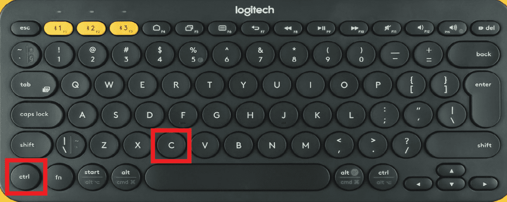 Keyboard Shortcut Ctrl-C