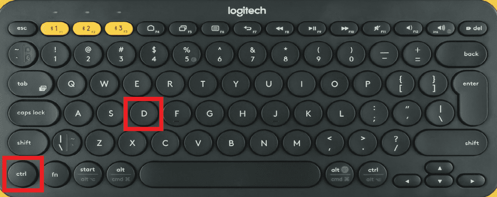 Keyboard Shortcut Ctrl-D