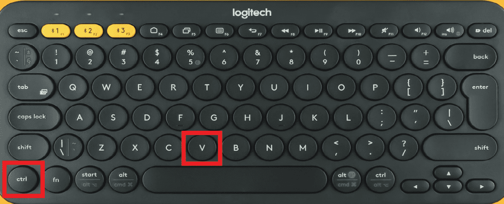 Keyboard Shortcut Ctrl-V