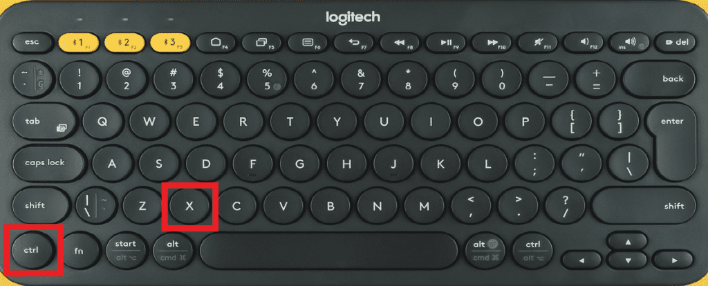 Keyboard Shortcut Ctrl-X