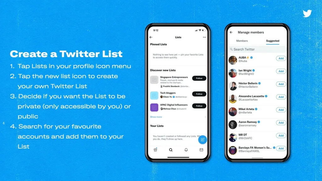 Create Lists Of Relevant Accounts